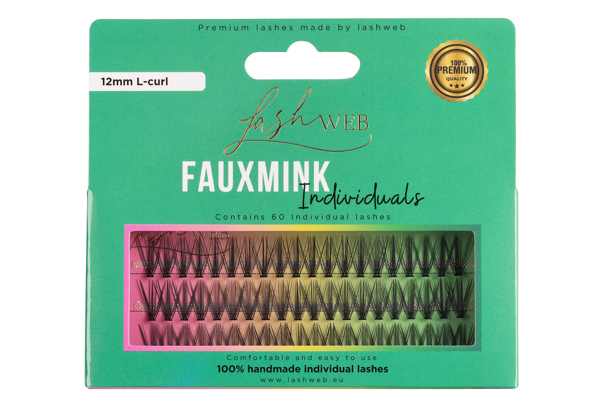 LashWeb L-Curl lash clusters 12mm