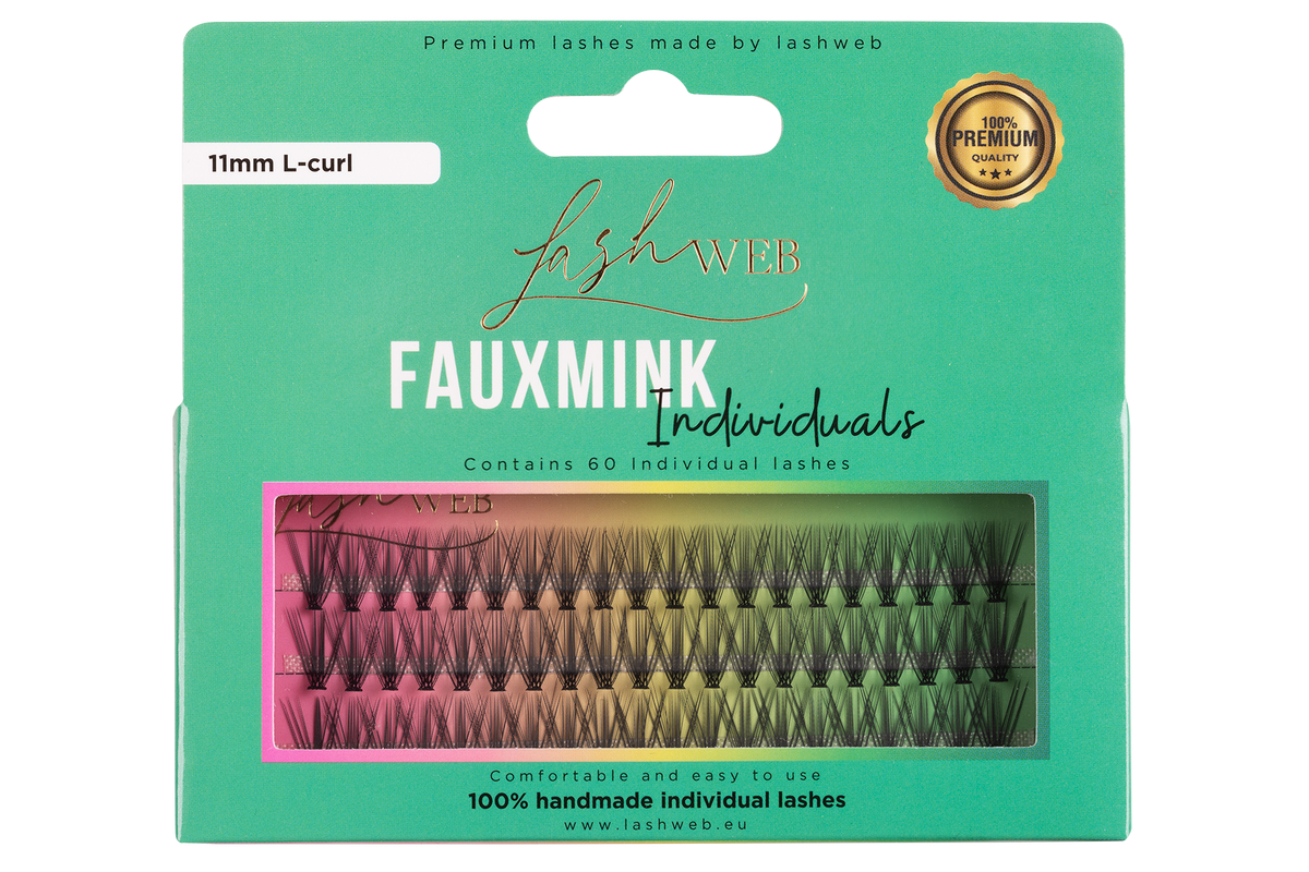 LashWeb L-Curl lash clusters 14mm
