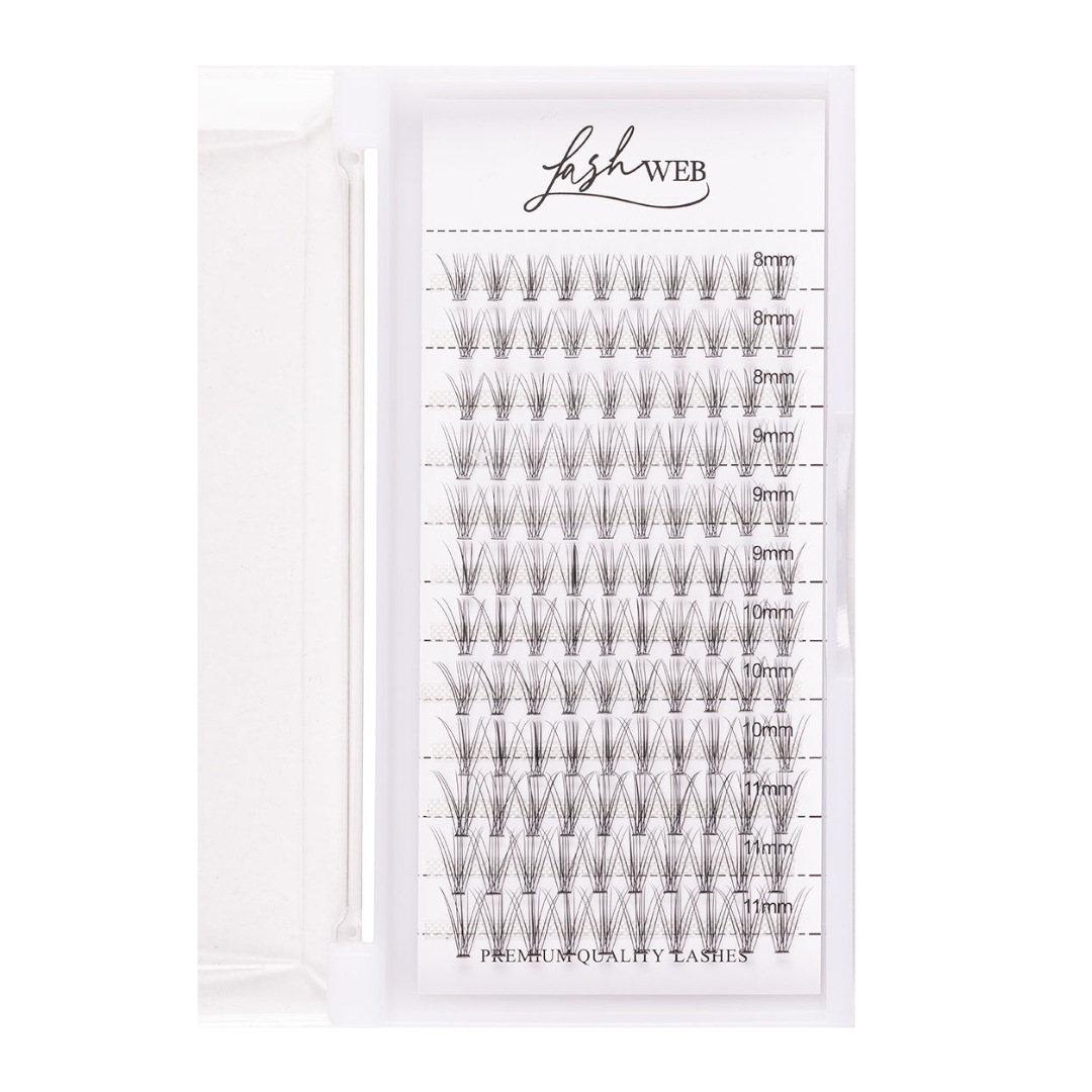 LashWeb 10D ripsmetutikud 8-11mm MIX XL (120 tutikut) 
