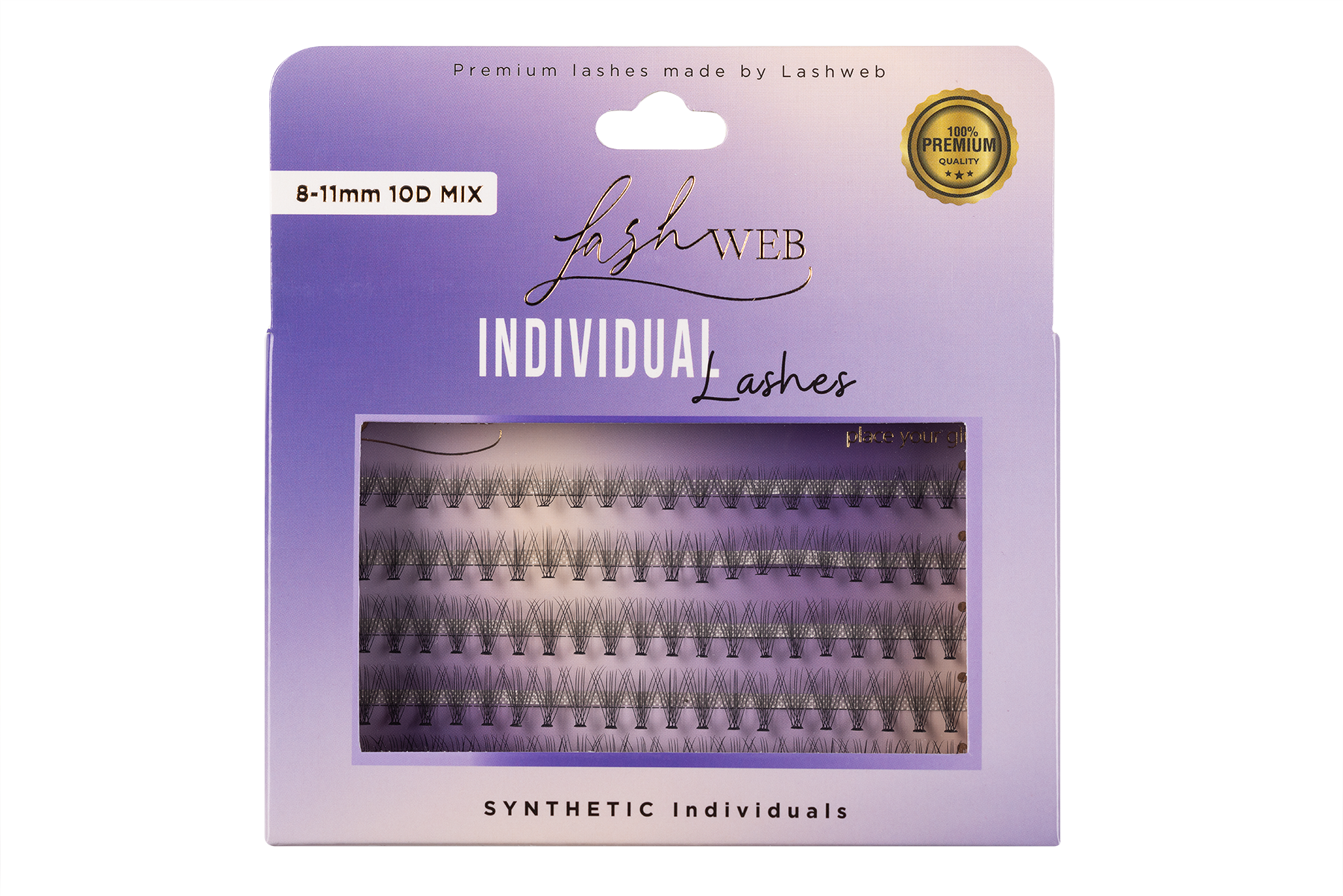 LashWeb 10D ripsmetutikud 8-11mm MIX XL (120 tutikut)